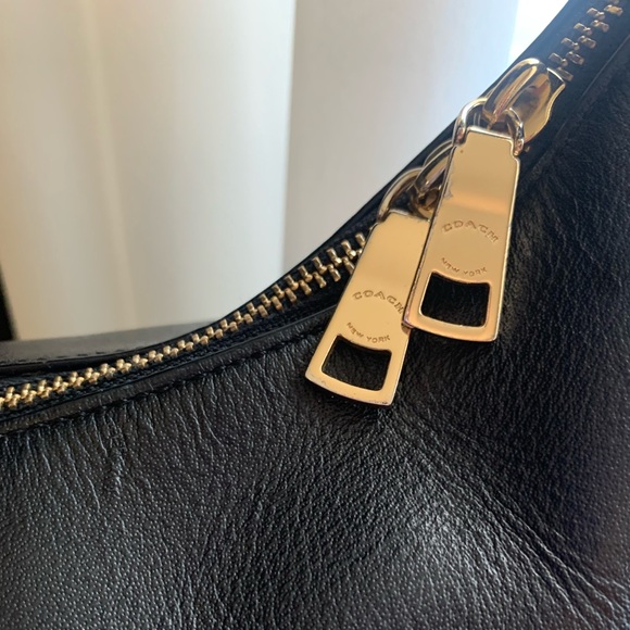 Coach Celeste Black Leather Convertible Shoulder/Hobo Bag - Picture 2 of 5